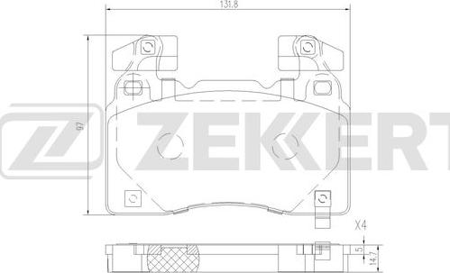 Zekkert BS-3050 - Bremžu uzliku kompl., Disku bremzes www.autospares.lv