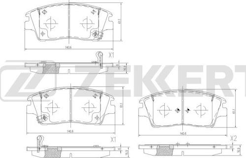 Zekkert BS-3061 - Bremžu uzliku kompl., Disku bremzes autospares.lv