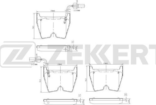 Zekkert BS-3039 - Bremžu uzliku kompl., Disku bremzes www.autospares.lv