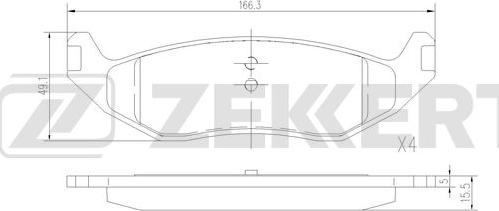 Zekkert BS-3038 - Bremžu uzliku kompl., Disku bremzes www.autospares.lv