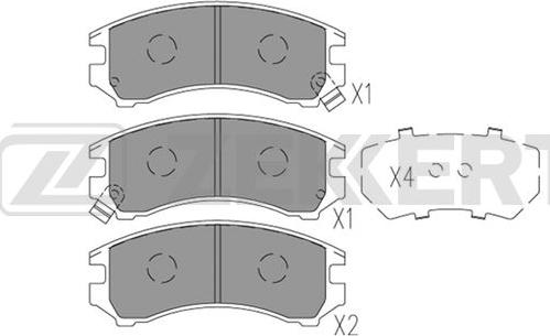 Zekkert BS-3032 - Bremžu uzliku kompl., Disku bremzes www.autospares.lv