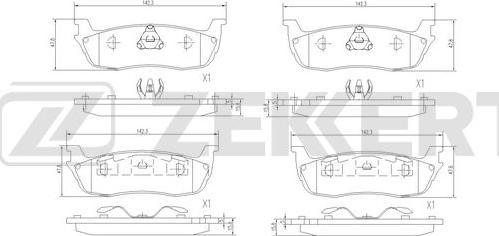 Zekkert BS-3029 - Bremžu uzliku kompl., Disku bremzes www.autospares.lv