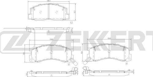 Zekkert BS-3024 - Brake Pad Set, disc brake www.autospares.lv