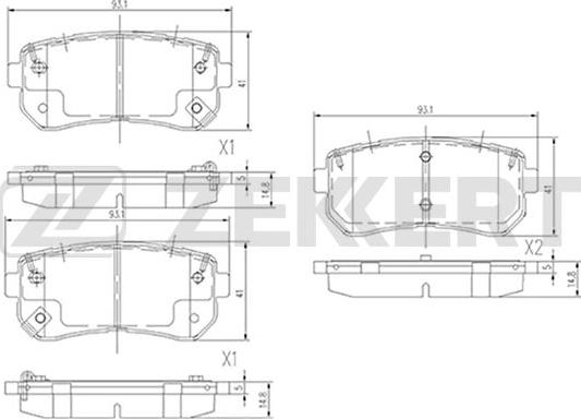 Zekkert BS-3020 - Bremžu uzliku kompl., Disku bremzes www.autospares.lv