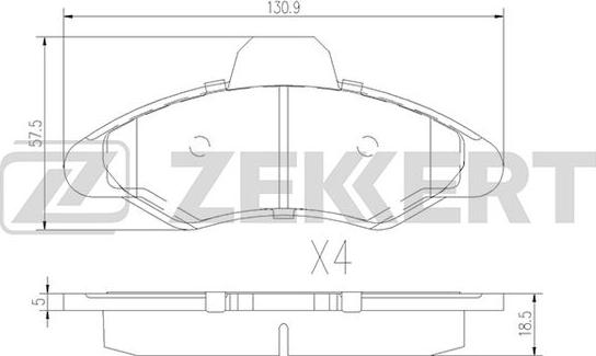 Zekkert BS-2999 - Bremžu uzliku kompl., Disku bremzes www.autospares.lv