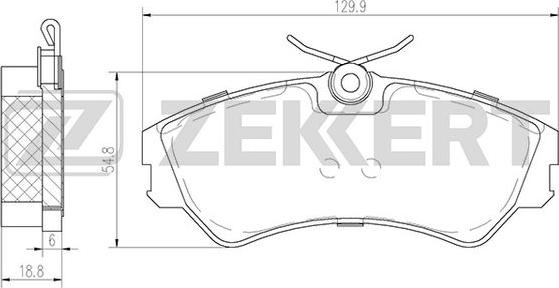 Zekkert BS-2997 - Тормозные колодки, дисковые, комплект www.autospares.lv