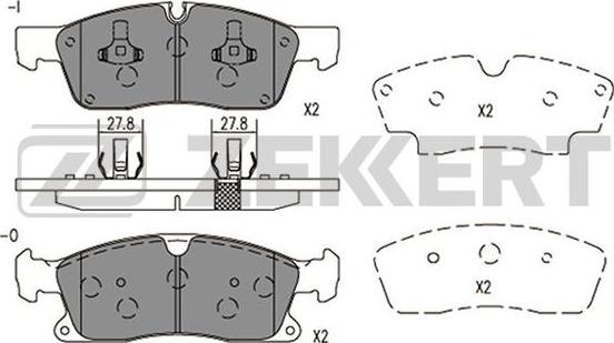 Zekkert BS-2951 - Bremžu uzliku kompl., Disku bremzes autospares.lv