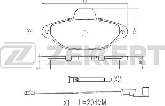 Zekkert BS-2939 - Bremžu uzliku kompl., Disku bremzes www.autospares.lv