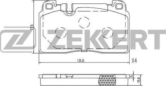 Zekkert BS-2456 - Bremžu uzliku kompl., Disku bremzes www.autospares.lv