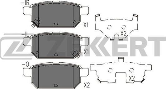 Zekkert BS-2433 - Brake Pad Set, disc brake www.autospares.lv