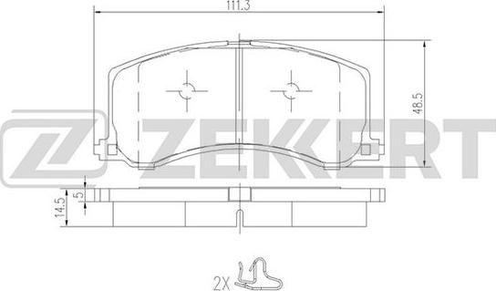 Zekkert BS-2432 - Тормозные колодки, дисковые, комплект www.autospares.lv