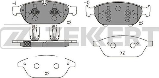 Zekkert BS-2425 - Bremžu uzliku kompl., Disku bremzes www.autospares.lv