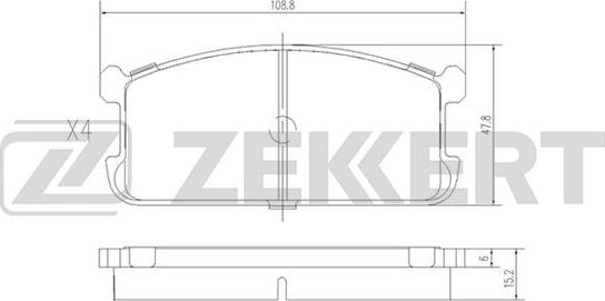 Zekkert BS-2533 - Bremžu uzliku kompl., Disku bremzes www.autospares.lv