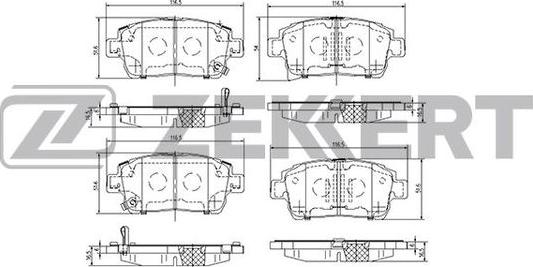 Zekkert BS-2695 - Тормозные колодки, дисковые, комплект www.autospares.lv