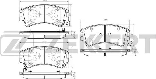 Zekkert BS-2064 - Bremžu uzliku kompl., Disku bremzes autospares.lv