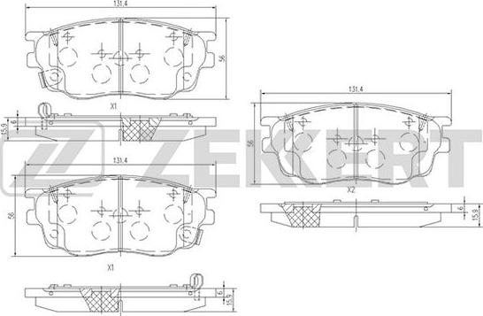 Zekkert BS-2063 - Bremžu uzliku kompl., Disku bremzes autospares.lv