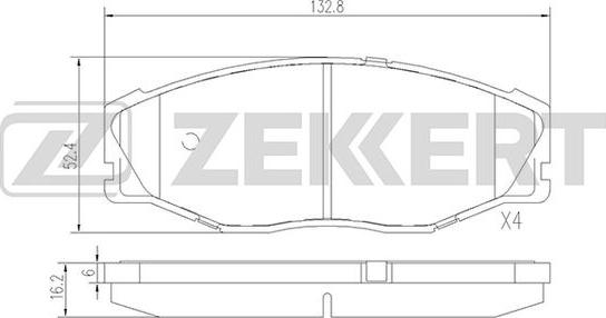 Zekkert BS-2085 - Bremžu uzliku kompl., Disku bremzes www.autospares.lv