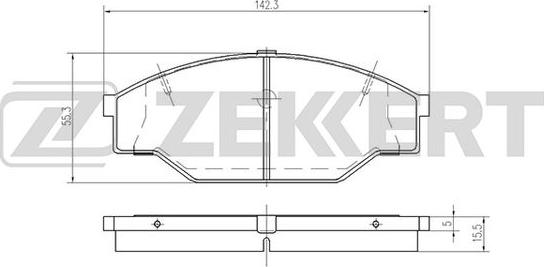 Zekkert BS-2088 - Bremžu uzliku kompl., Disku bremzes www.autospares.lv