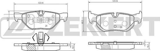 Zekkert BS-2148 - Bremžu uzliku kompl., Disku bremzes autospares.lv