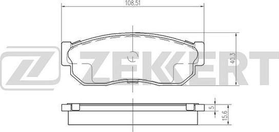 Zekkert BS-2156 - Bremžu uzliku kompl., Disku bremzes autospares.lv