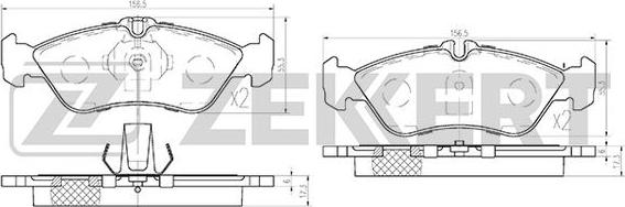 Zekkert BS-2846 - Bremžu uzliku kompl., Disku bremzes autospares.lv