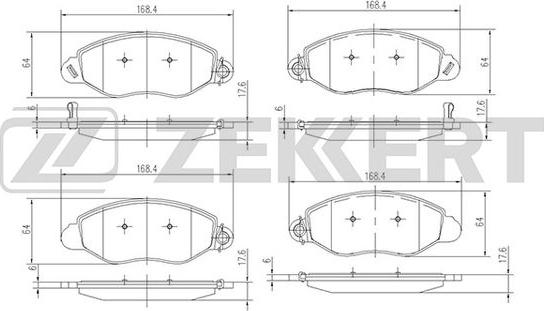 Zekkert BS-2840 - Bremžu uzliku kompl., Disku bremzes autospares.lv