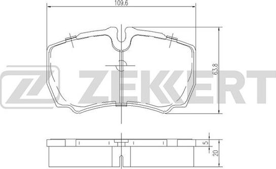 Zekkert BS-2842 - Bremžu uzliku kompl., Disku bremzes www.autospares.lv