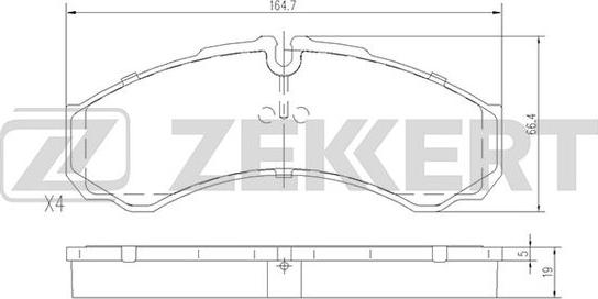 Zekkert BS-2801 - Brake Pad Set, disc brake www.autospares.lv