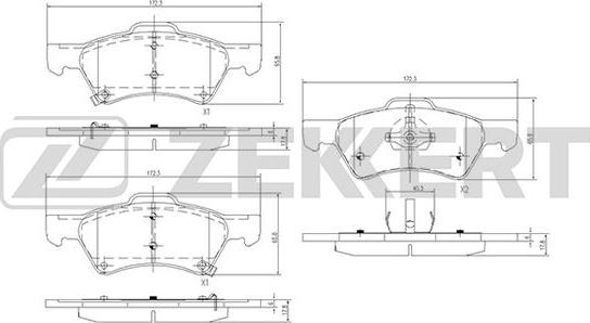 Zekkert BS-2839 - Bremžu uzliku kompl., Disku bremzes autospares.lv