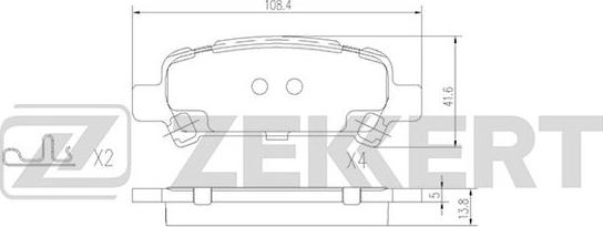 Zekkert BS-2837 - Bremžu uzliku kompl., Disku bremzes autospares.lv