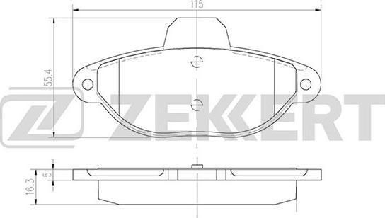 Zekkert BS-2872 - Brake Pad Set, disc brake www.autospares.lv