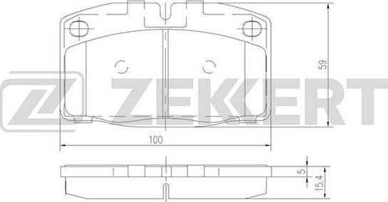 Zekkert BS-2345 - Bremžu uzliku kompl., Disku bremzes autospares.lv