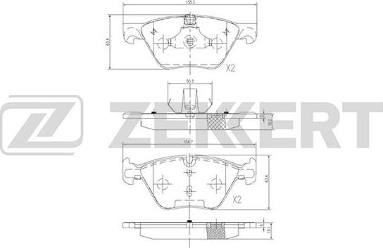 Zekkert BS-2388 - Bremžu uzliku kompl., Disku bremzes www.autospares.lv