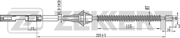 Zekkert BZ-1334 - Trose, Stāvbremžu sistēma www.autospares.lv