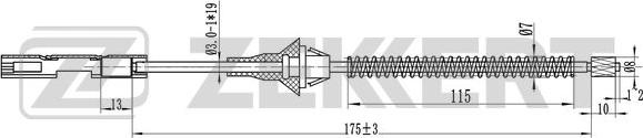 Zekkert BZ-1325 - Trose, Stāvbremžu sistēma www.autospares.lv