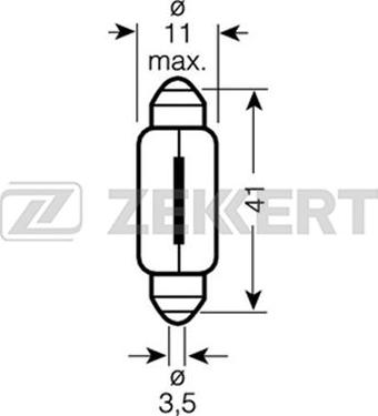 Zekkert LP-1058 - Kvēlspuldze, Salona telpas apgaismojums www.autospares.lv