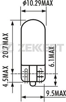 Zekkert LP-1065 - Bulb, indicator www.autospares.lv