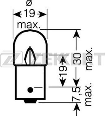 Zekkert LP-1077 - Bulb, licence plate light www.autospares.lv