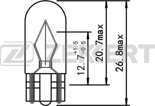 Zekkert LP-1143 - Лампа накаливания, фонарь указателя поворота www.autospares.lv