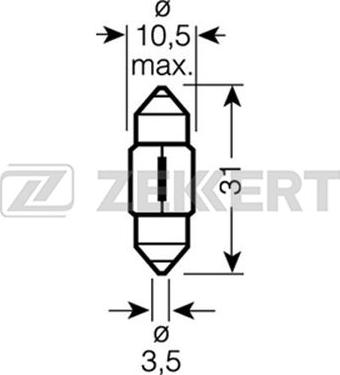 Zekkert LP-1106 - Bulb, interior light www.autospares.lv