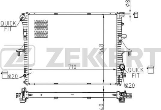 Zekkert MK-1556 - Radiators, Motora dzesēšanas sistēma www.autospares.lv