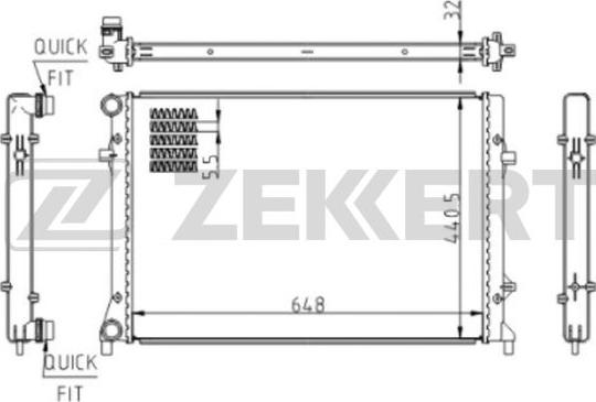 Zekkert MK-1610 - Radiators, Motora dzesēšanas sistēma www.autospares.lv