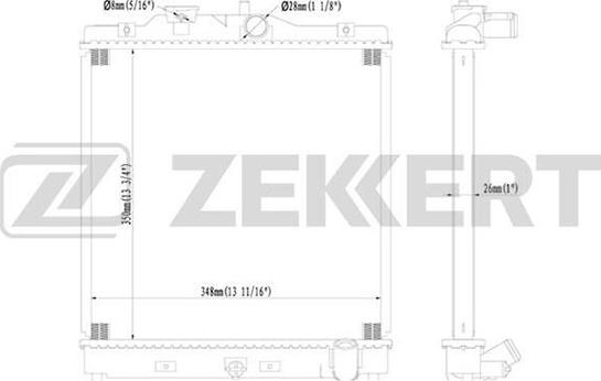 Zekkert MK-1056 - Радиатор, охлаждение двигателя www.autospares.lv