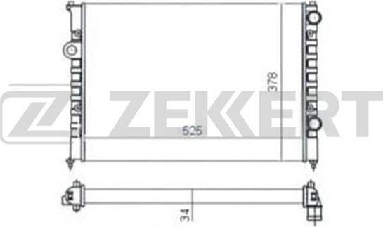 Zekkert MK-1053 - Радиатор, охлаждение двигателя www.autospares.lv