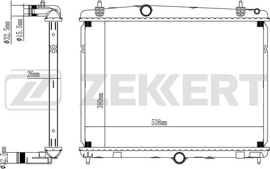 Zekkert MK-1060 - Radiators, Motora dzesēšanas sistēma www.autospares.lv