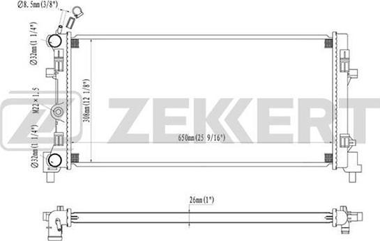 Zekkert MK-1009 - Radiators, Motora dzesēšanas sistēma www.autospares.lv