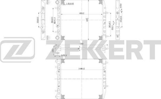 Zekkert MK-1008 - Радиатор, охлаждение двигателя www.autospares.lv