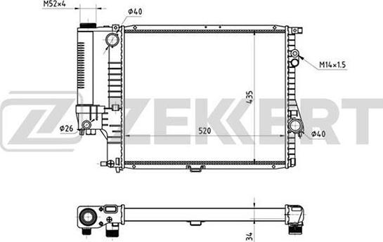 Zekkert MK-1003 - Radiators, Motora dzesēšanas sistēma www.autospares.lv