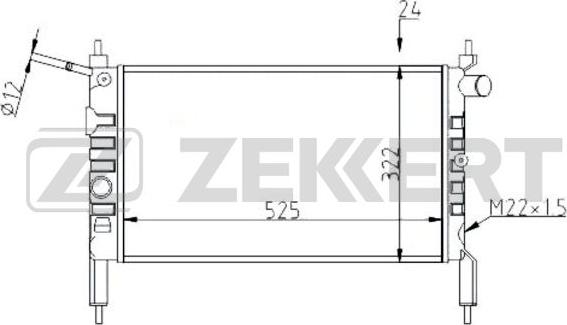 Zekkert MK-1035 - Радиатор, охлаждение двигателя www.autospares.lv