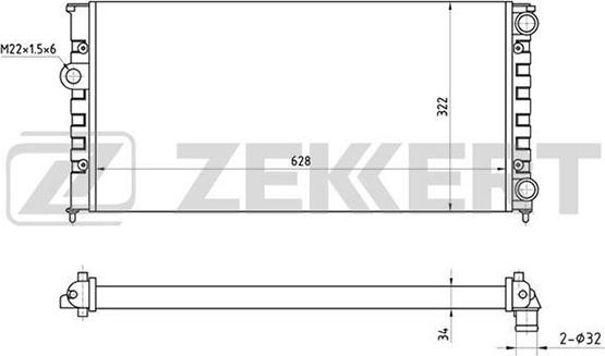 Zekkert MK-1036 - Radiators, Motora dzesēšanas sistēma autospares.lv